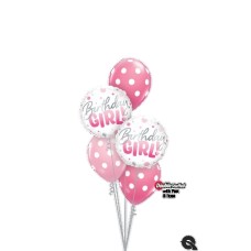 Birthday Girl Soft Pink Spots Balloon Bouquet